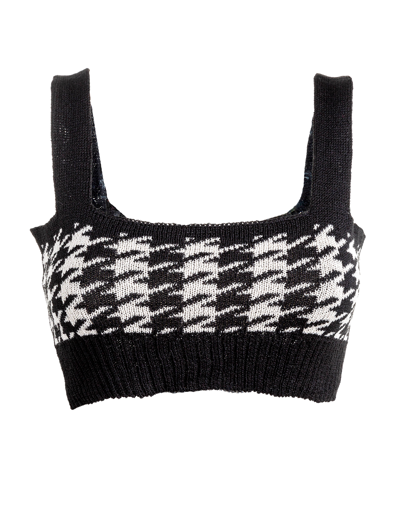 Strick-Top Hahnentritt Strick-Top Hahnentritt