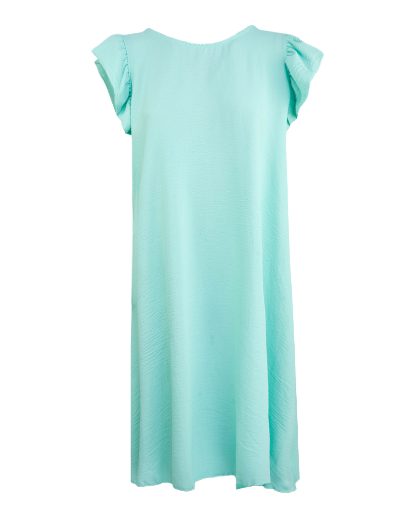 Midi Kleid mit kurzen Valance Ärmeln Midi Kleid mit kurzen Valance Ärmeln