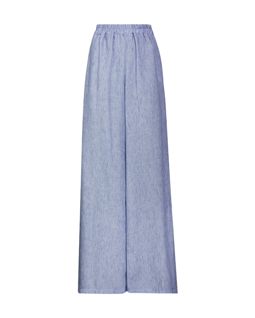 Set Leinen: Bluse mit Schleife und Hose