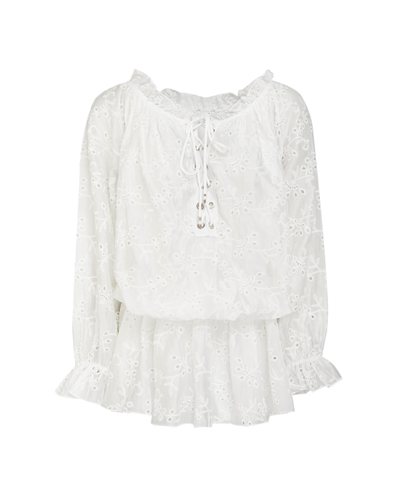 Jumpsuit kurz Lochstrickmuster