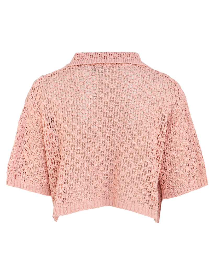 Set: Crop-Shirt mit Rock aus Strick