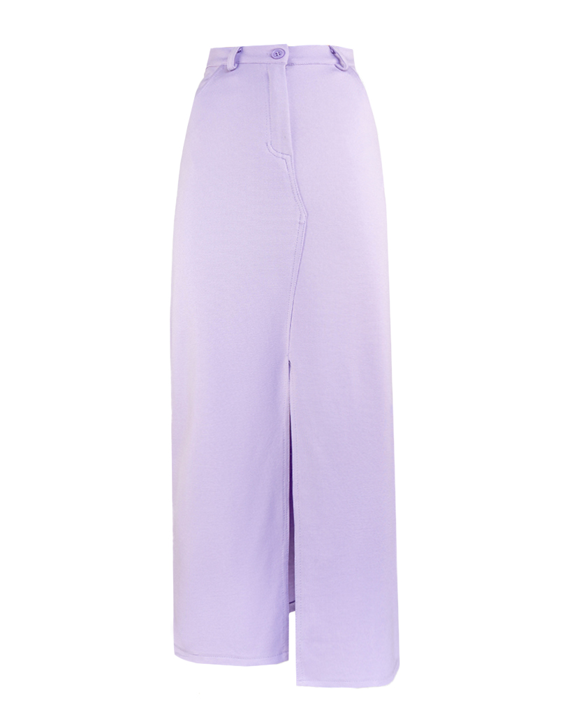 Maxi Jersey Rock mit Schlitz vorne