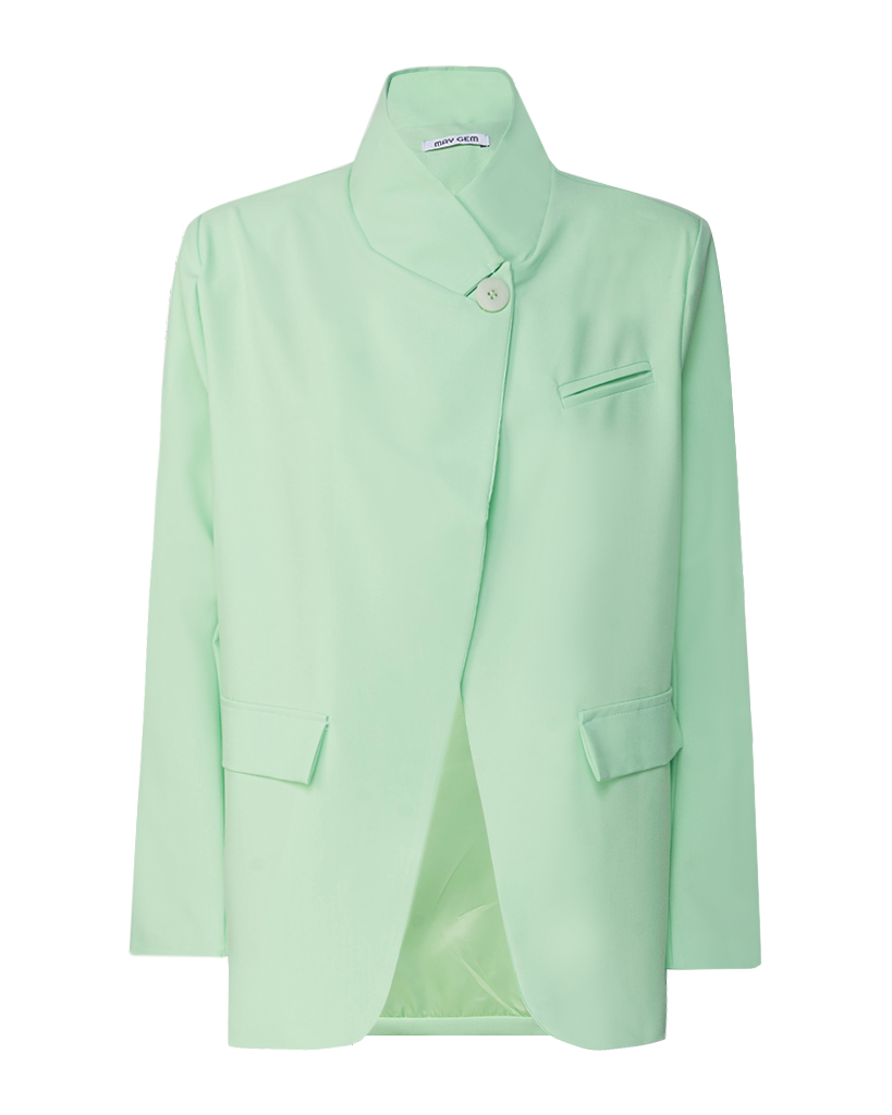 Blazer mit Ein-Knopf-Verschluss – Moderner Casual-Blazer in Einheitsgröße Blazer mit Ein-Knopf-Verschluss – Moderner Casual-Blazer in Einheitsgröße