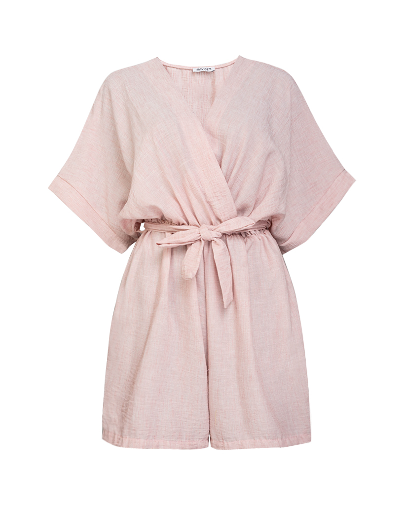 Leine optic Crossover-Jumpsuit mit V-Ausschnitt