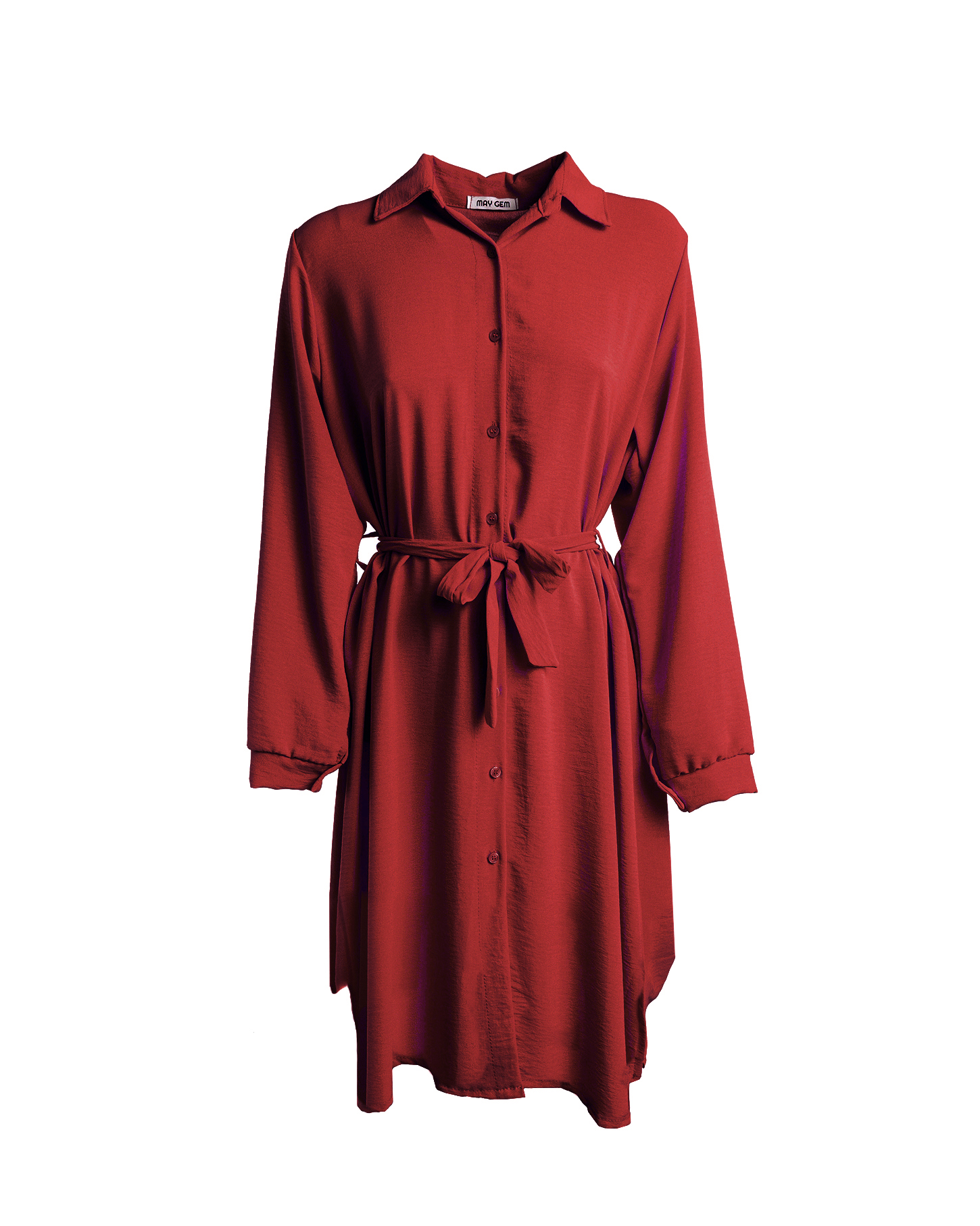 Hailey kurzes Hemdblusenkleid langarm