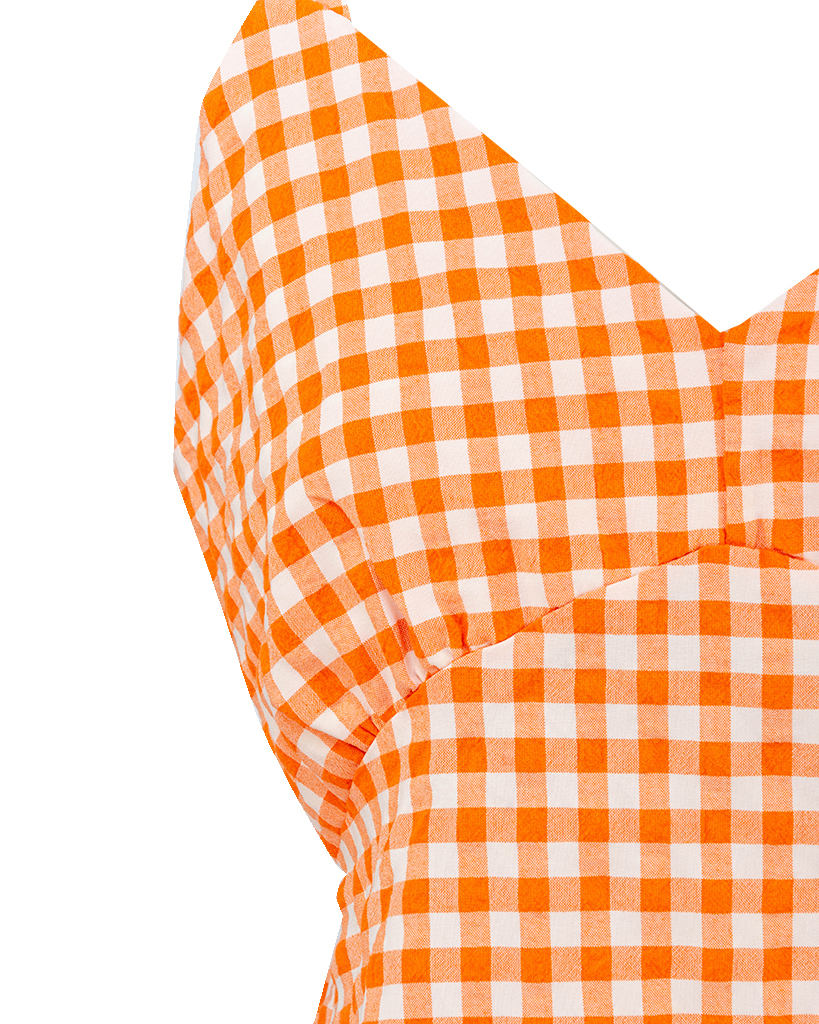 Top mit Karo-Muster und schmalen Trägen