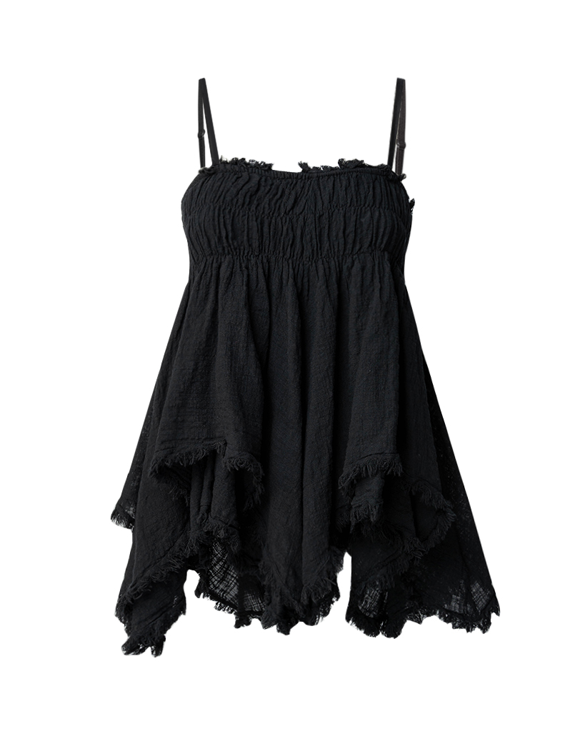 Baumwolle Top mit Asymmetrischem Ausschnitt Baumwolle Top mit Asymmetrischem Ausschnitt