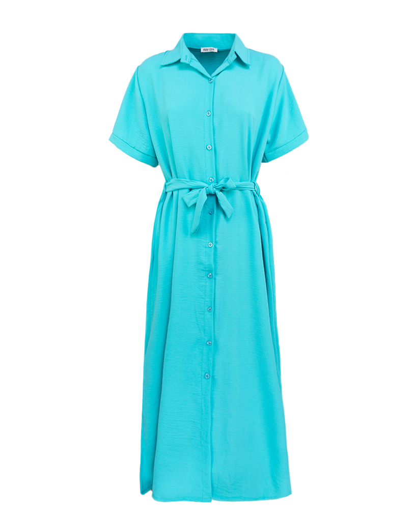 Hailey langes Hemdblusenkleid kurzarm Hailey langes Hemdblusenkleid kurzarm