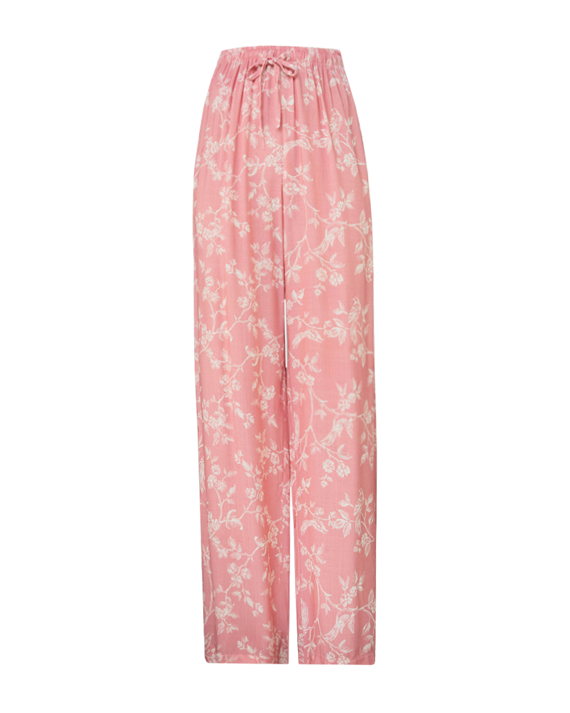 Viskose Hose mit floralem Print Muster