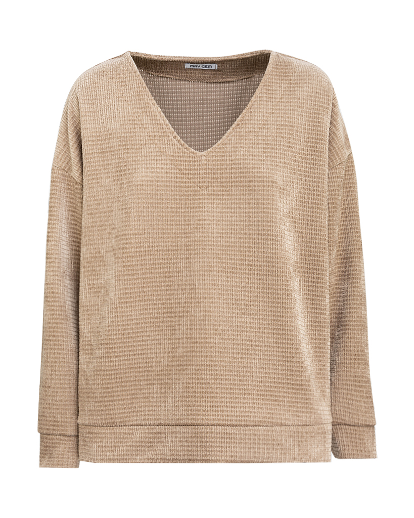 Sweatshirt samtig glitzernd