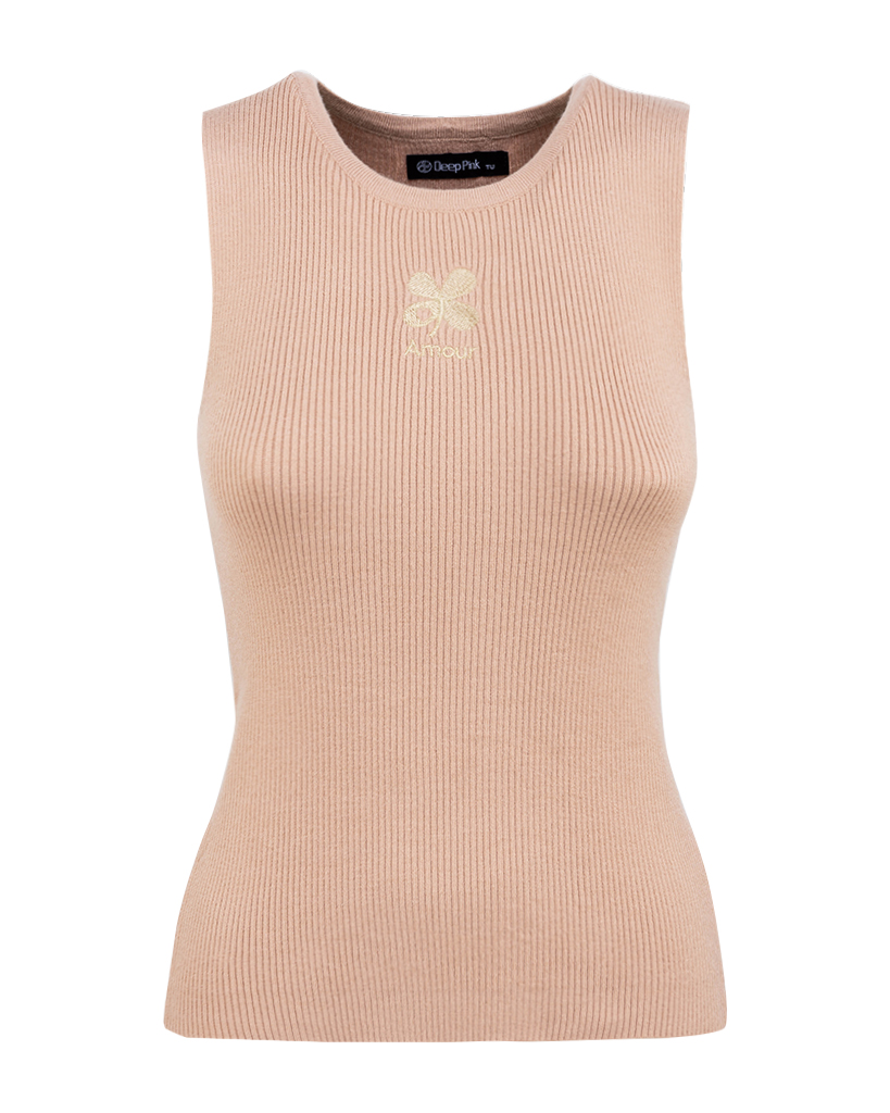 Top mit Amour Kleeblatt Rippstoff Top mit Amour Kleeblatt Rippstoff