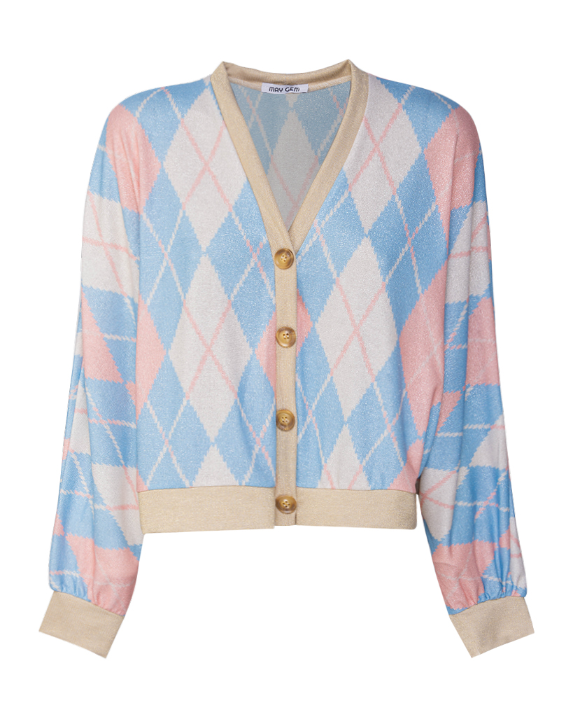 Karo Cardigans mit Lyrex