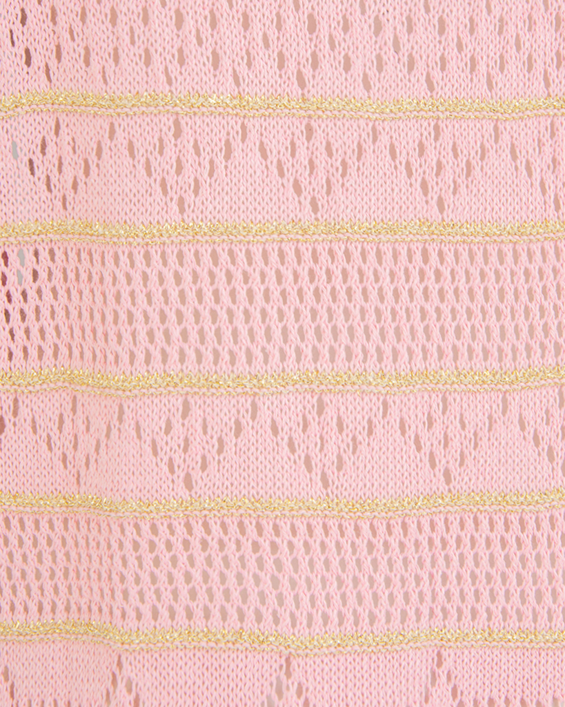 midi Strick Weste mit Lurex-Streifen midi Strick Weste mit Lurex-Streifen