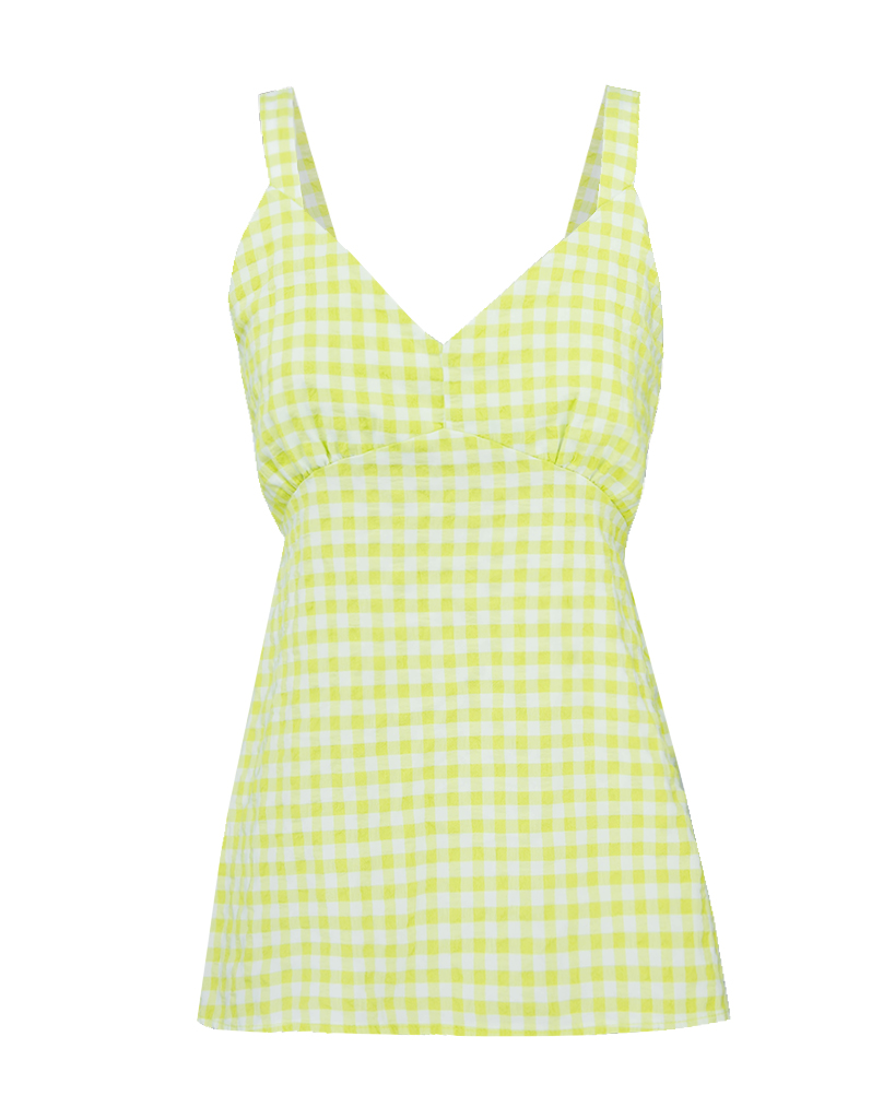 Top mit Karo-Muster und schmalen Trägen