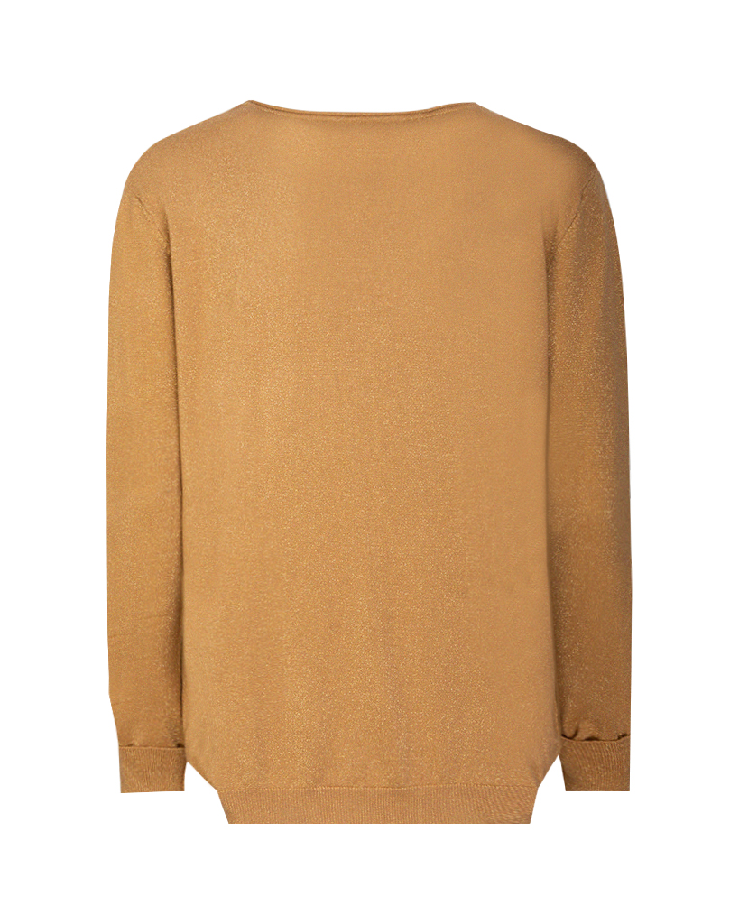 Lurex fein strick rundhals Pullover