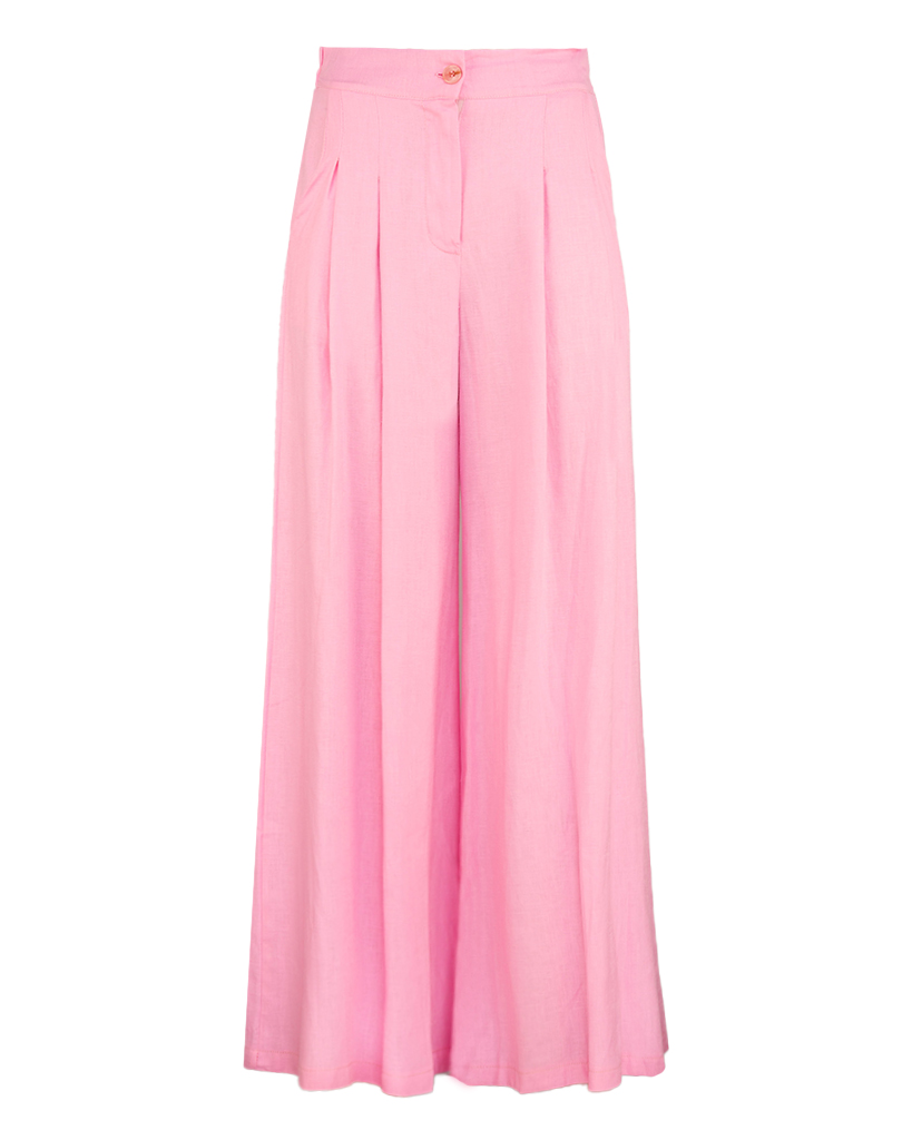 Leinen-Hose mit weitem Bein