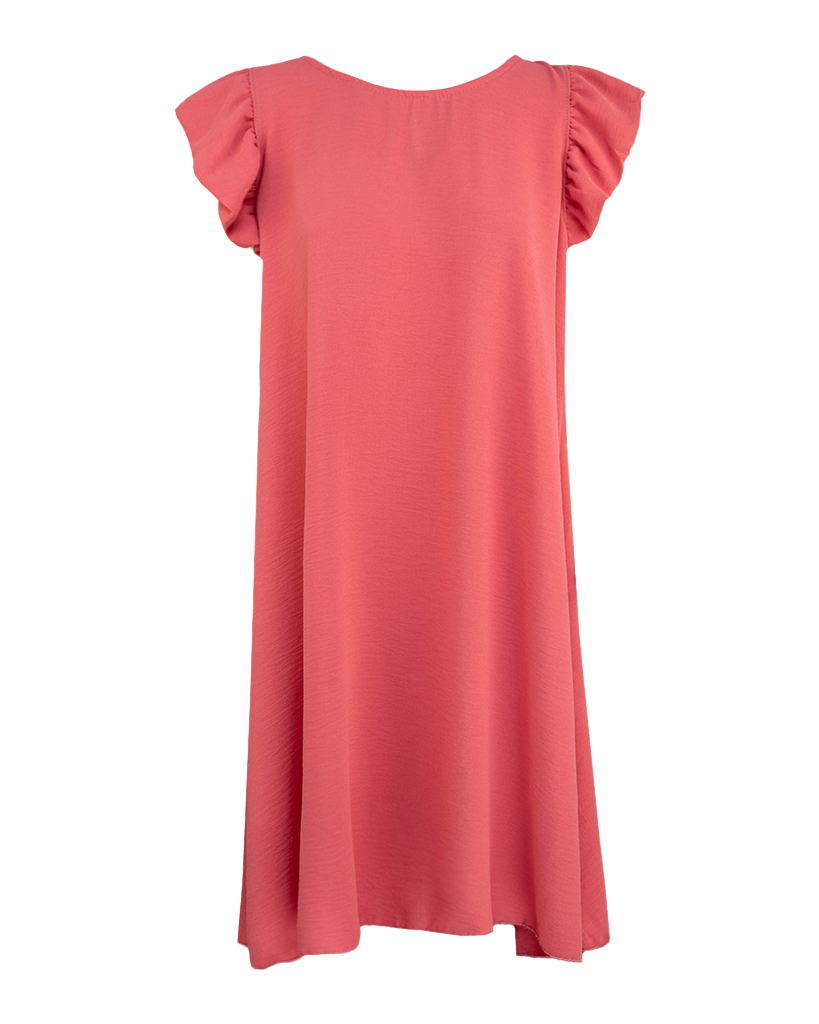 Midi Kleid mit kurzen Valance Ärmeln Midi Kleid mit kurzen Valance Ärmeln