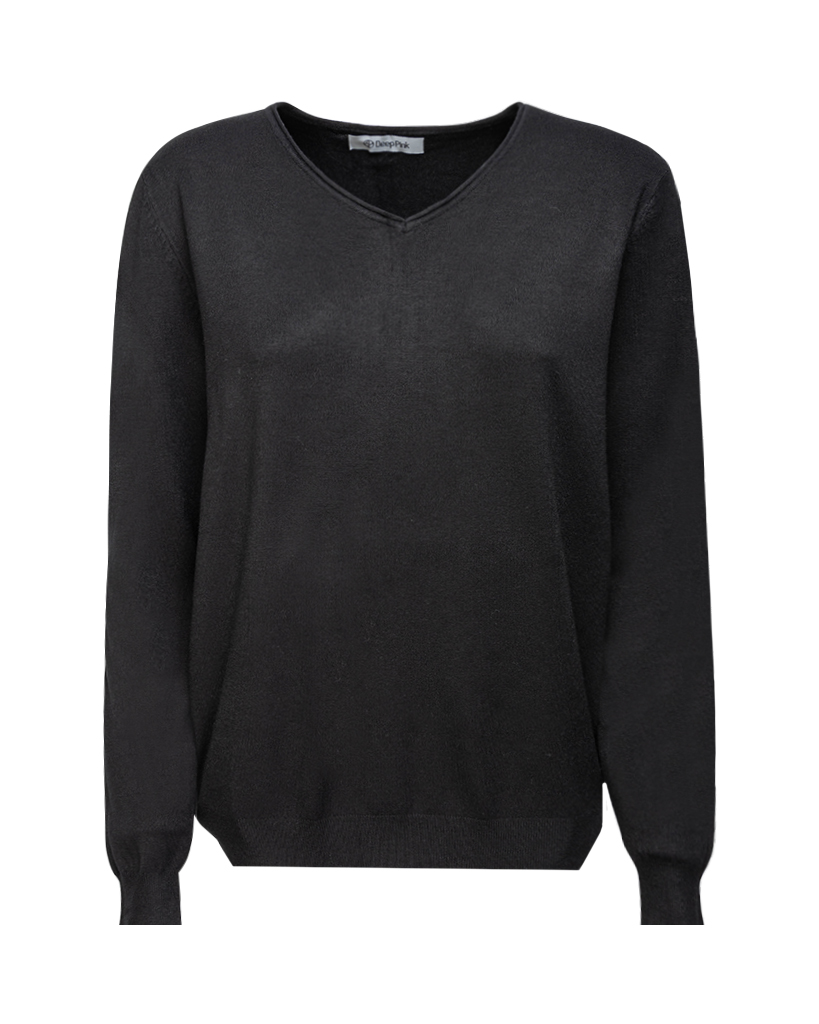 Feinstrick V-Ausschnit Pullover