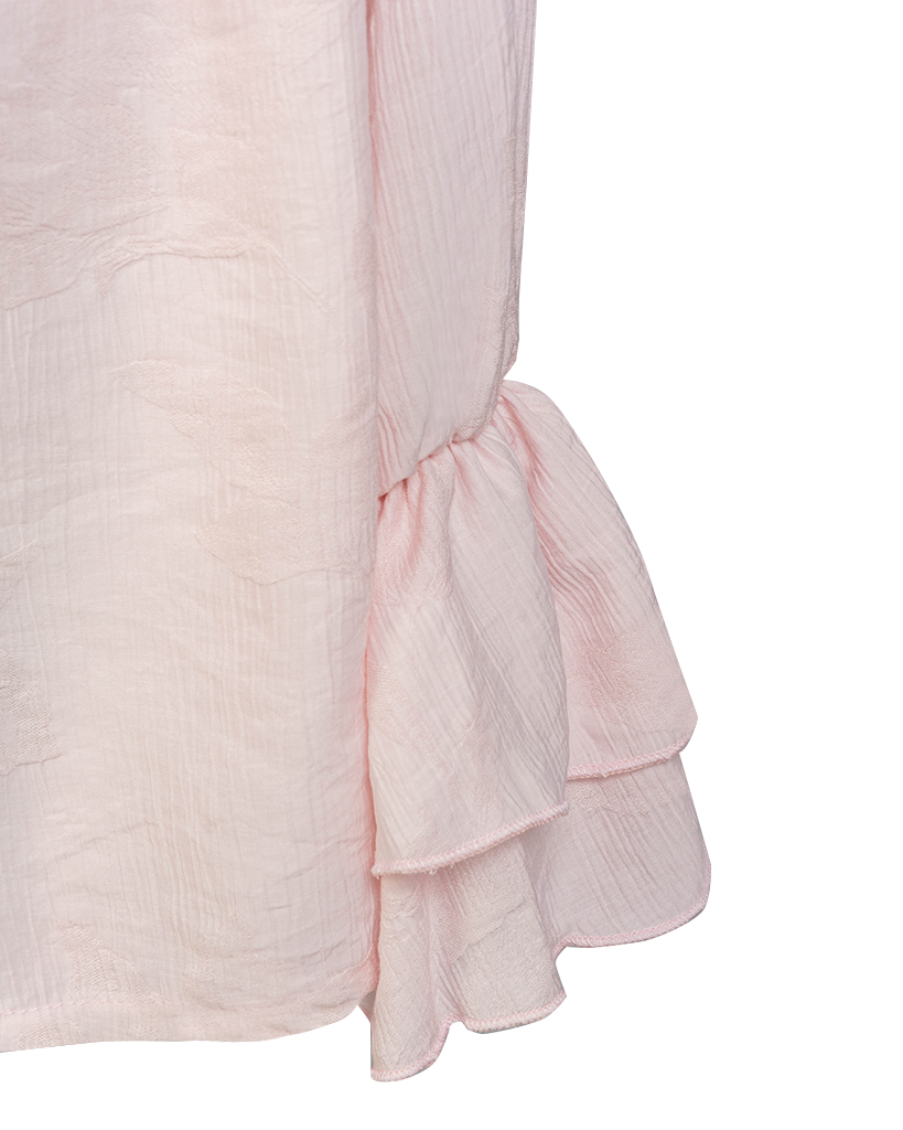 Leicht Oversize Bluse mit Schleife & Volant-Manschetten – Modern & Feminin