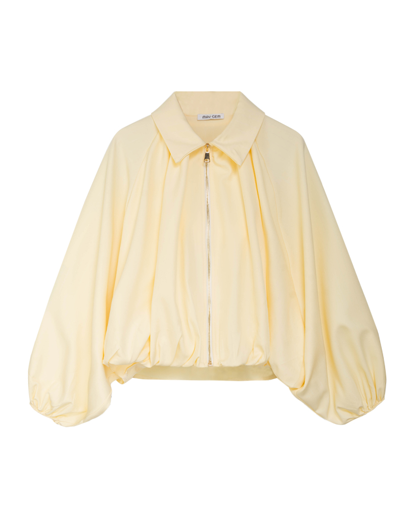 Jacke mit Fledermausärmeln und Ballon-Silhouette Jacke mit Fledermausärmeln und Ballon-Silhouette