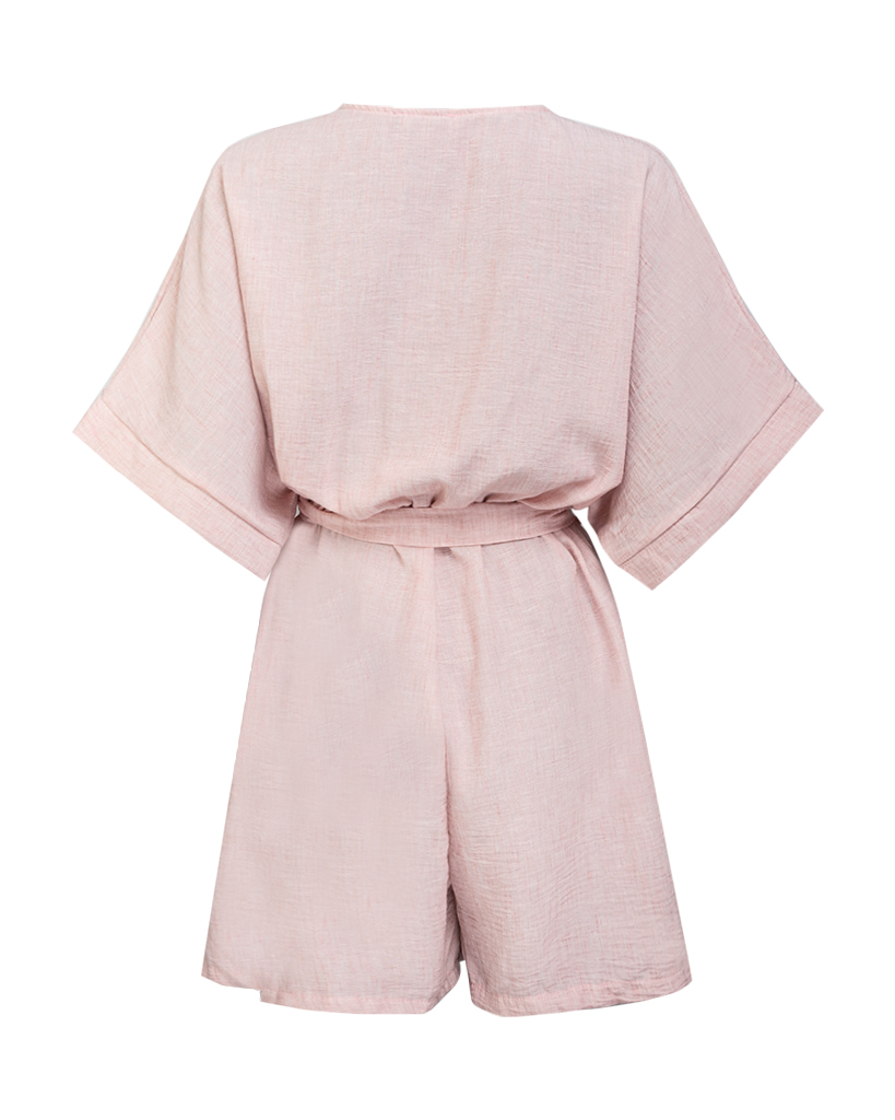 Leine optic Crossover-Jumpsuit mit V-Ausschnitt